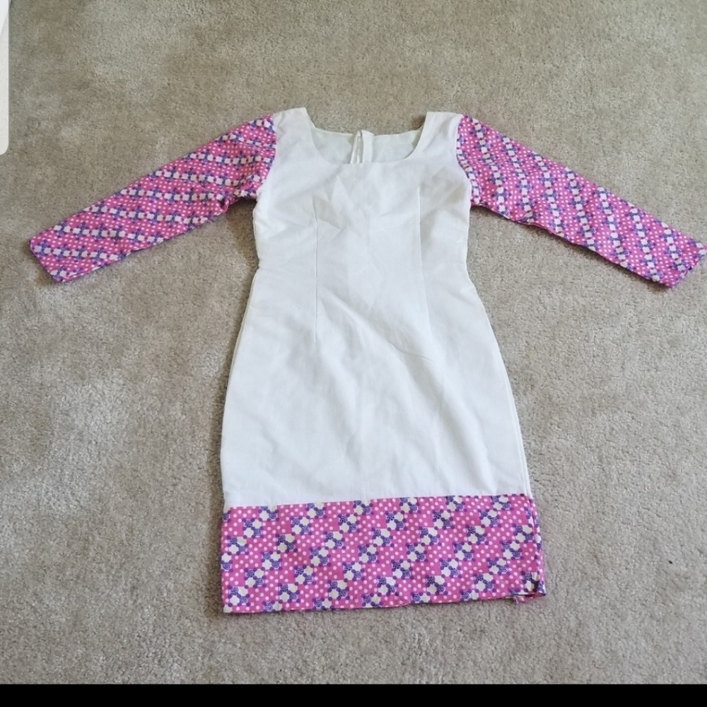 Beautiful off-white African print dress